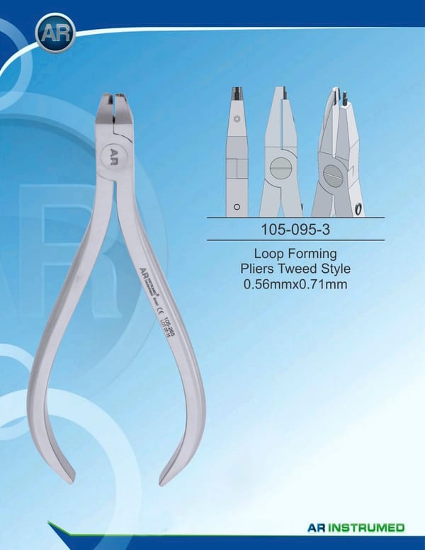 Orthodontics Pliers Loop Forming Pliers Tweed Style 0.56mmx0.71mm