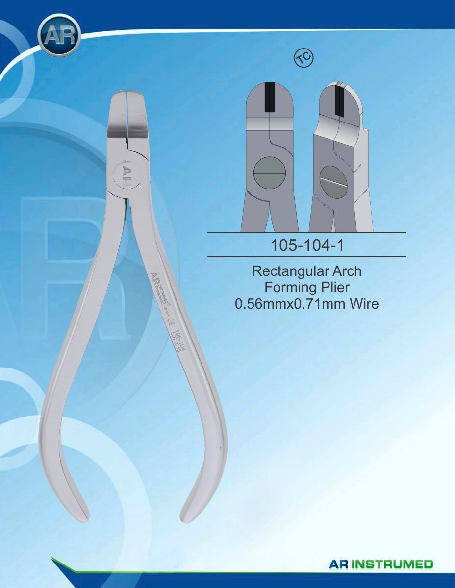 Rectangular Arch Forming Plier max 0.7mm .028" Wire – AR Instrumed, Orthodontic Pliers & Instruments