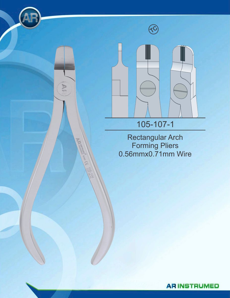 Orthodontic Pliers Rectangular Arch Forming Pliers 0.56mmx0.71mm Wire (TC)
