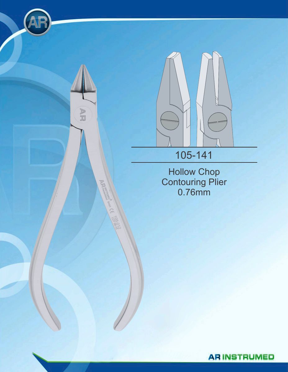 Orthodontics Pliers Hollow Chop Contouring Plier 0.76mm