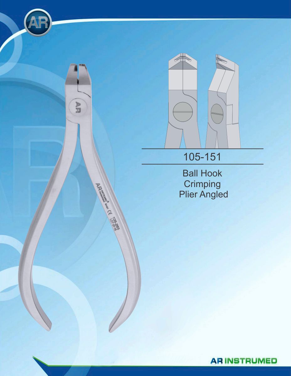 Orthodontics Pliers Ball Hook Crimping Plier Angled