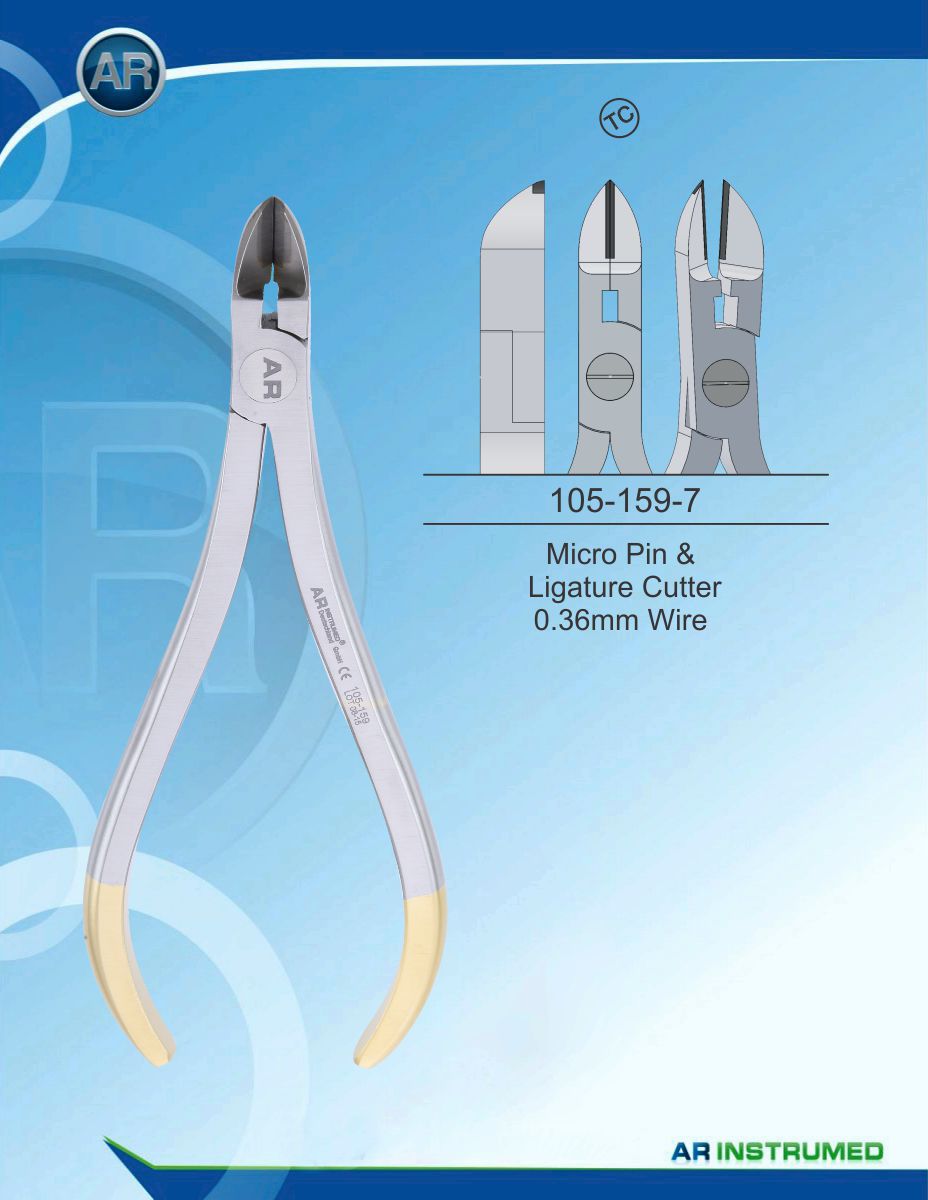 Orthodontic Pliers Micro Pin &amp; Ligature Cutter 0.36mm Wire (TC)