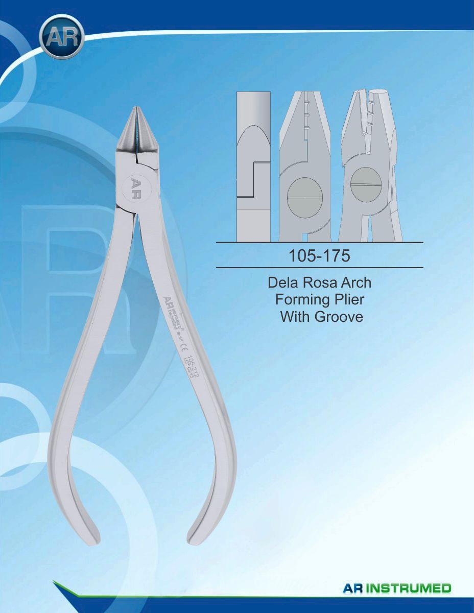 Orthodontics Pliers Dela Rosa Arch Forming Plier With Groove