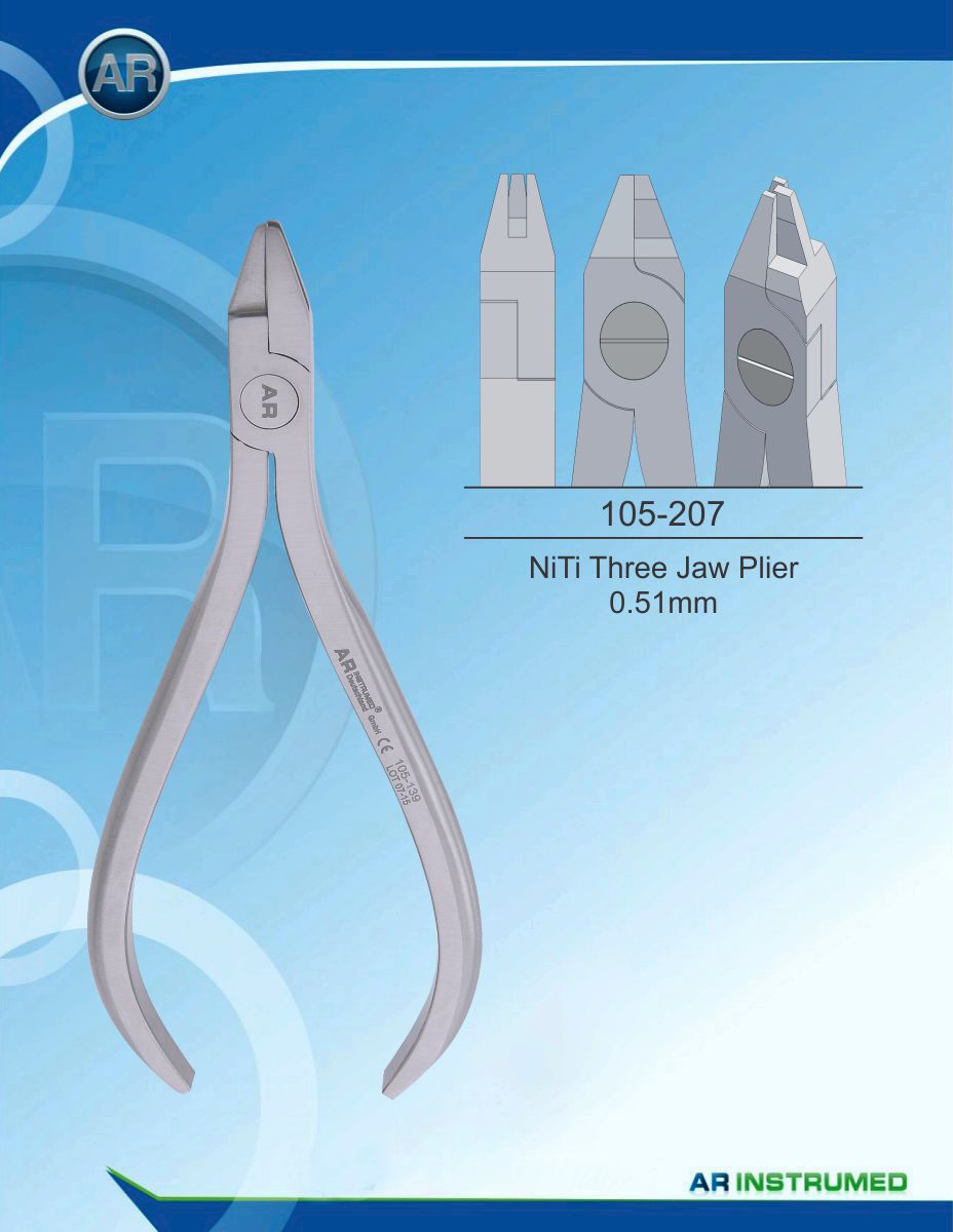 Orthodontic Pliers NiTi Three Jaw Plier 0.51mm