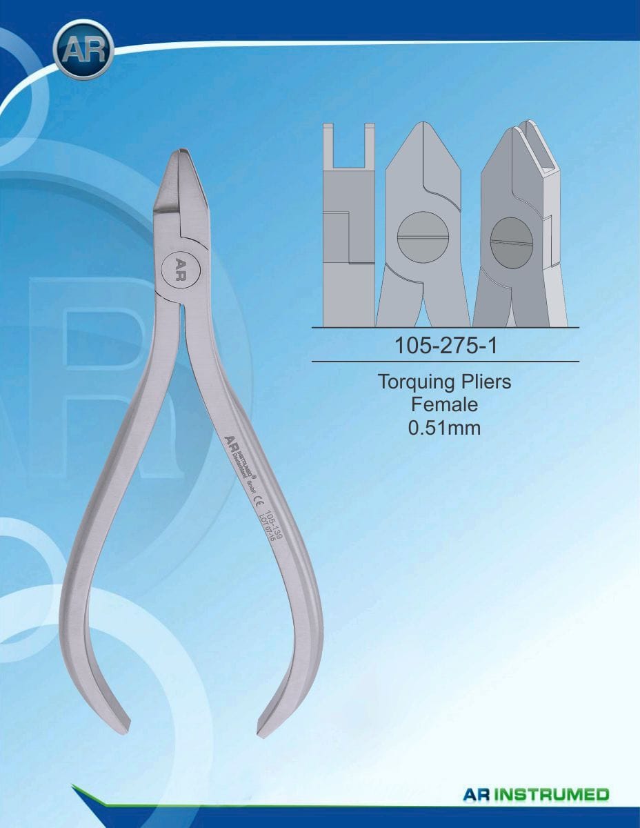 Orthodontics Pliers Torquing Pliers Female 0.51mm – AR Instrumed, Zangen
