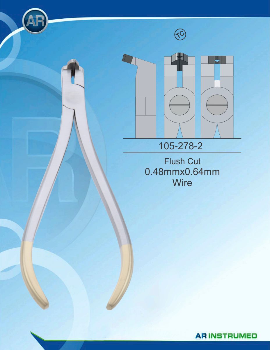 Orthodontic Pliers Flush Cut 0.48mmx0.64mm Wire (TC)