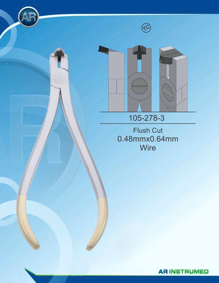 Orthodontic Pliers Flush Cut 0.48mmx0.64mm Wire (TC)