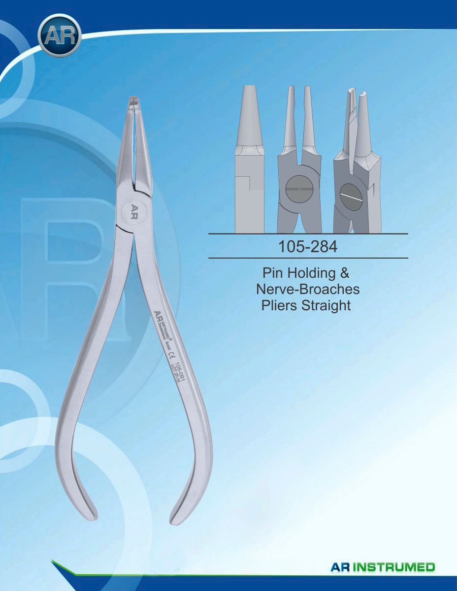 Orthodontics Pliers Pin Holding &amp; Nerve-Broaches Pliers Straight