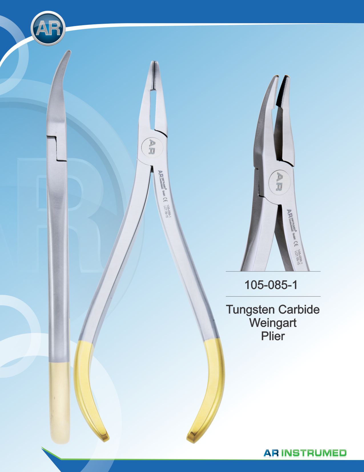 Long Weingart Pliers Tungsten-Carbide max 0.71mm .028" Wire