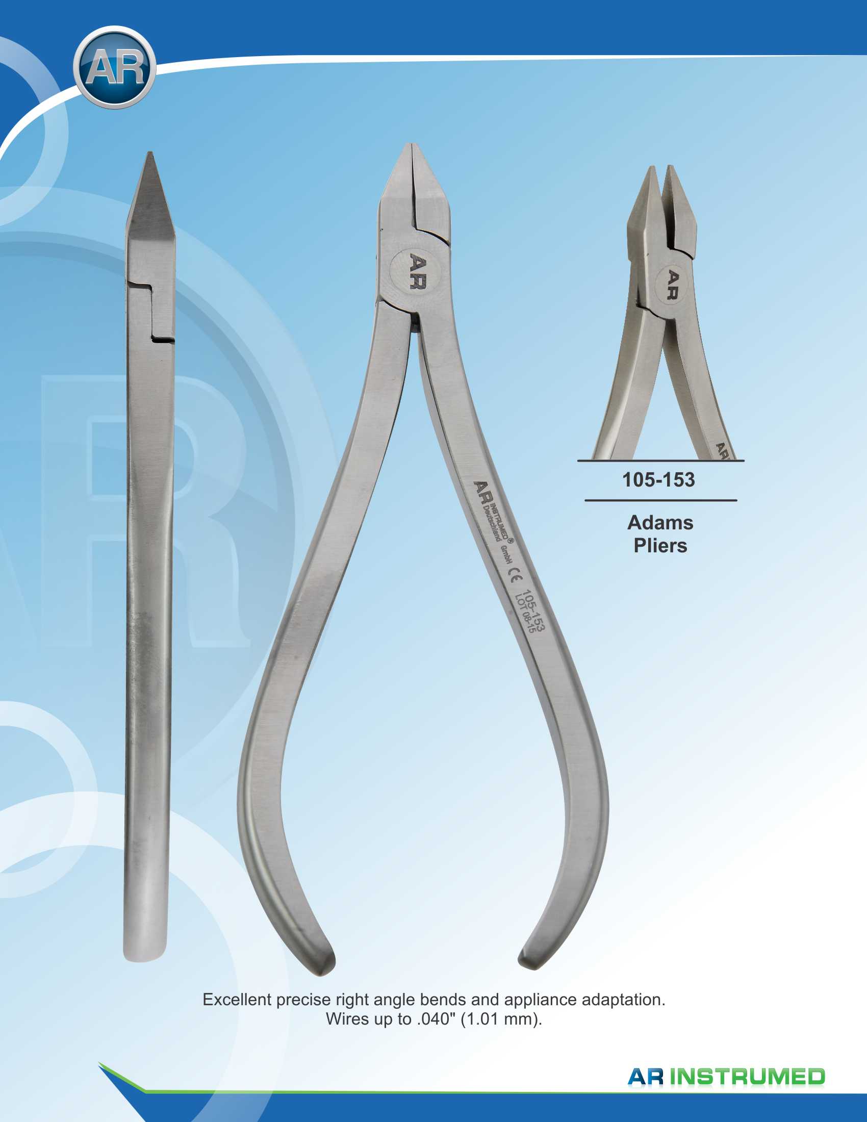 Adams Pliers max 0.7mm .028" Wire