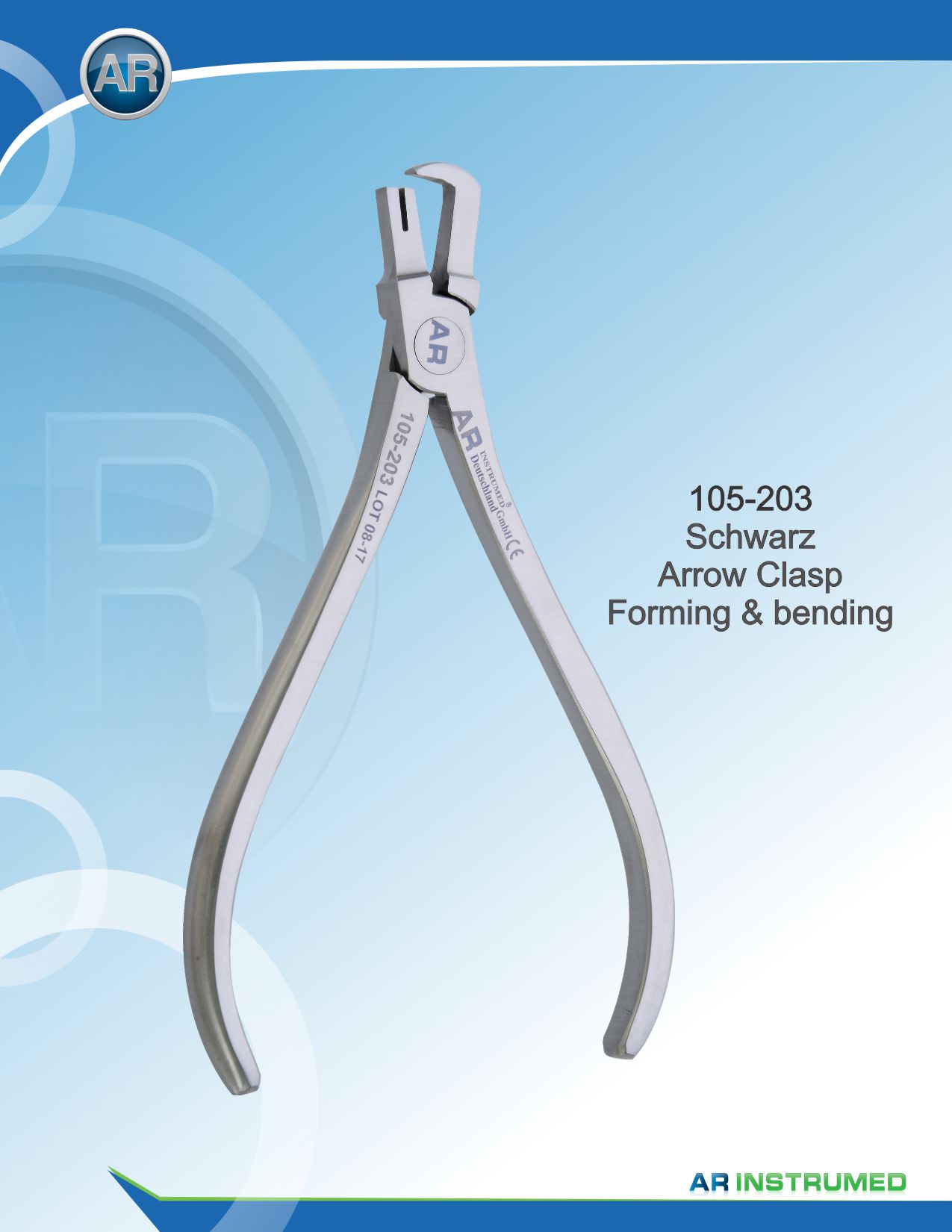 Schwarz Arrow Clasp Forming &amp; Bending Pliers max 0.7mm .028" Wire – AR Instrumed, Orthodontic Pliers & Instruments