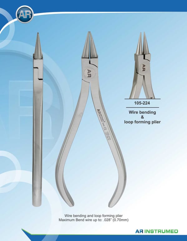 Wire Bending &amp; Loop Forming Plier max 0.51mm .020" Wire