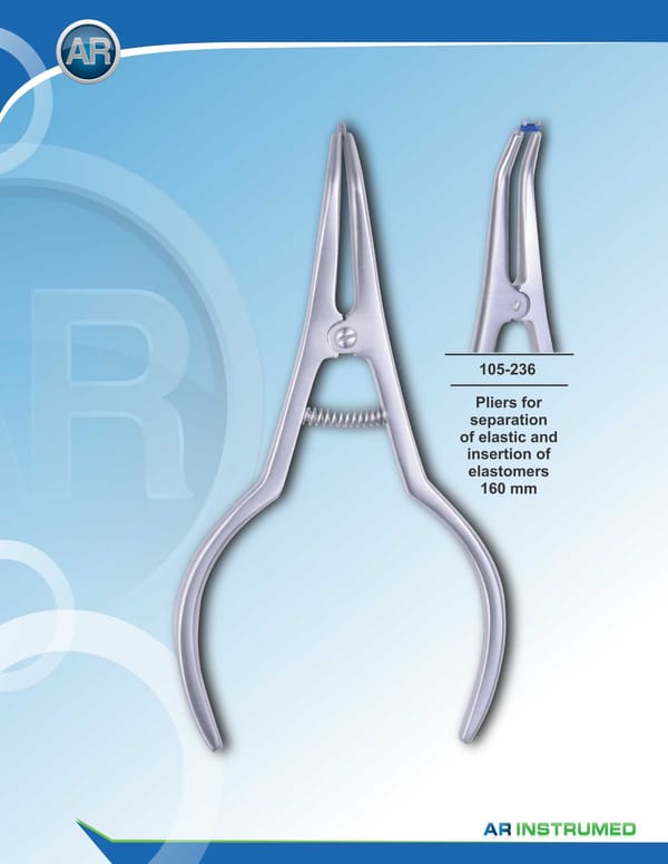 Pliers for Separation of Elastic and Insertion of Elastomers 16cm