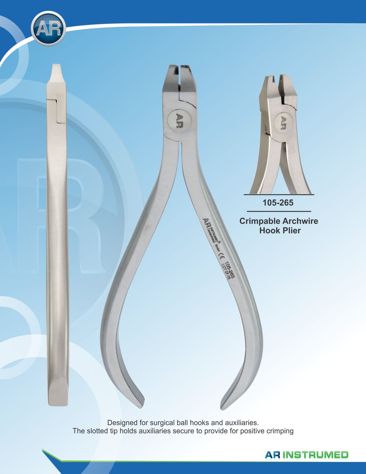 Ball Hook Crimping Plier – AR Instrumed, Zangen