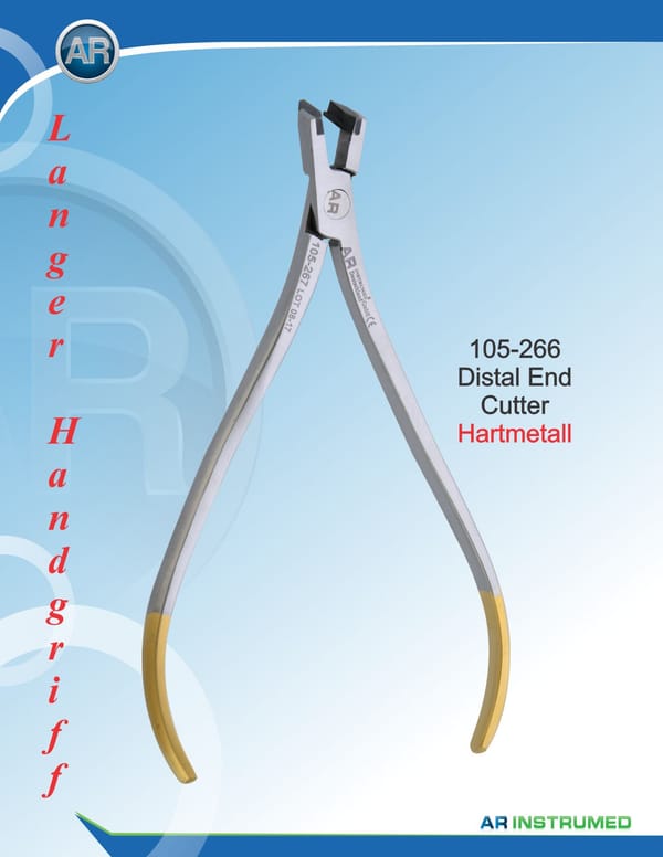 Distal End Cutter with Hold Long Handle TC 0.56mmx0.71mm .022"x.028" Wire