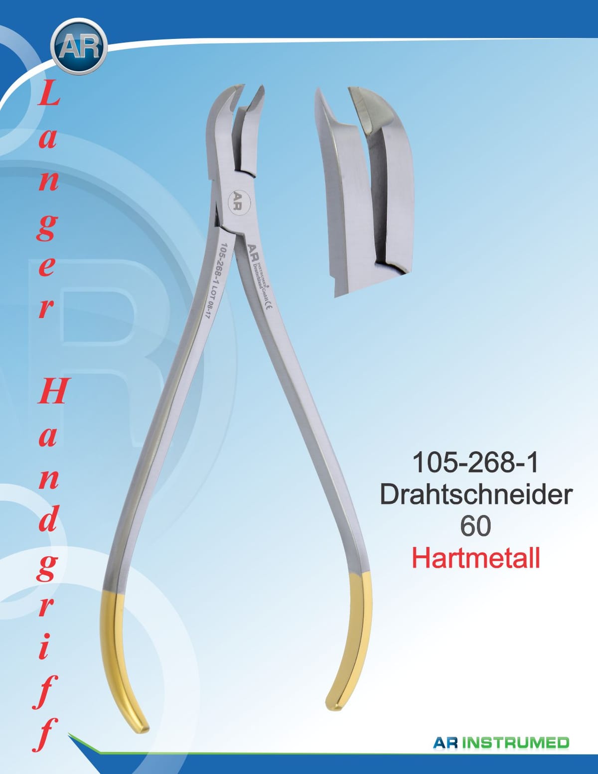 Wire Cutter Tungsten Carbide 60° Plier Long Handle 0.30mm .012" Wire – AR Instrumed, Pliers
