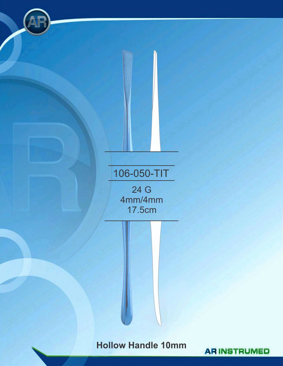 24 G 4mm/4mm 17.5cm Hollow Handle 10mm