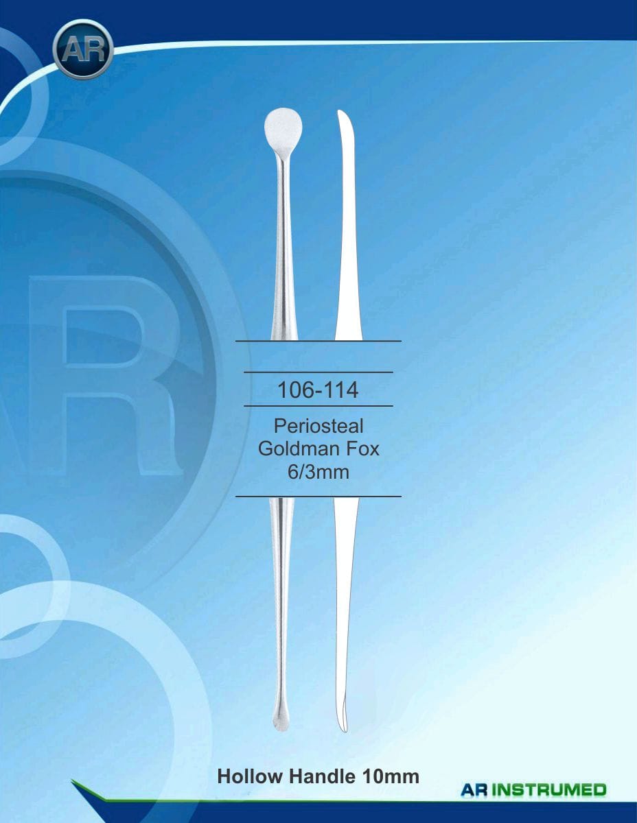 Periosteal Goldman Fox 6/3mm Hollow Handle 10mm – AR Instrumed, Surgical Instruments