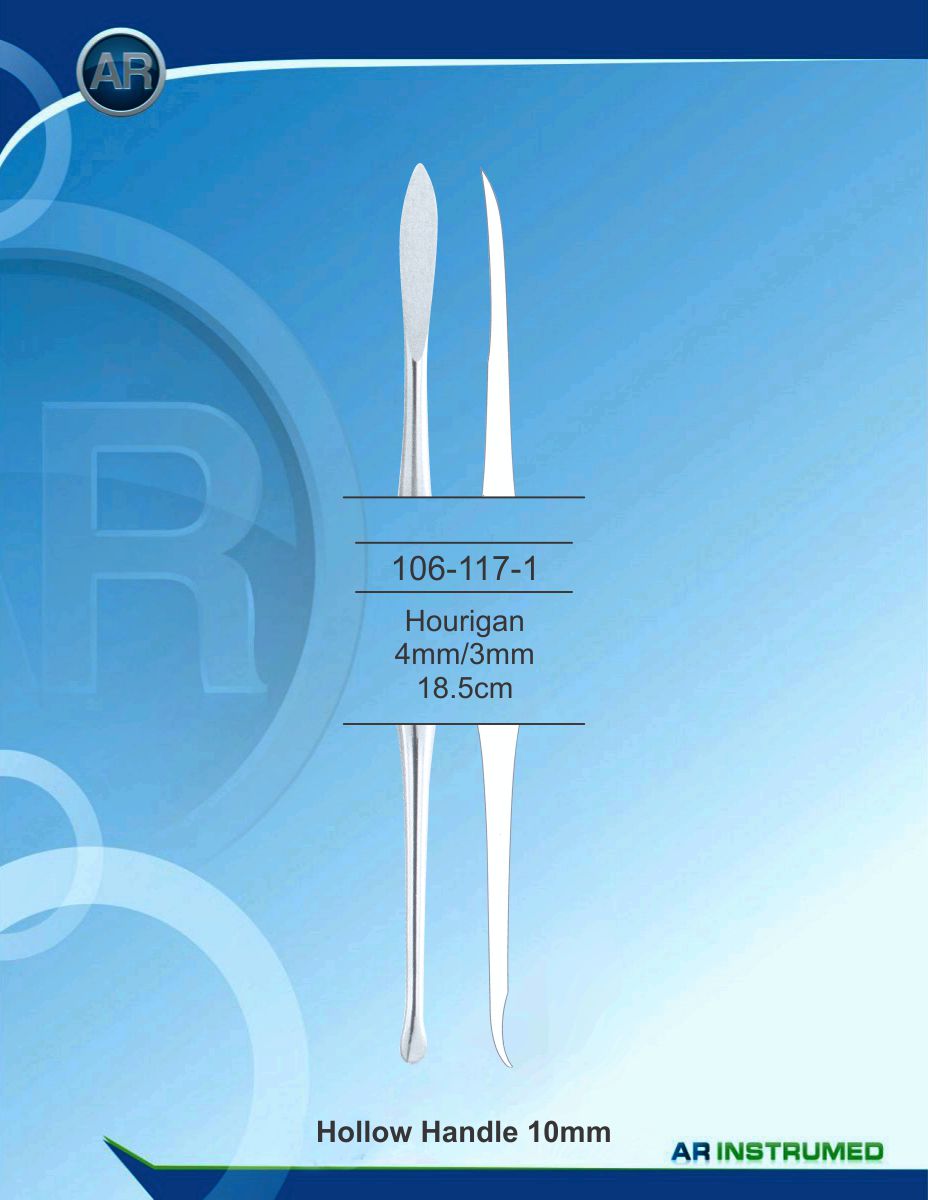 Hourigan 4mm/3mm 18.5cm Hollow Handle 10mm