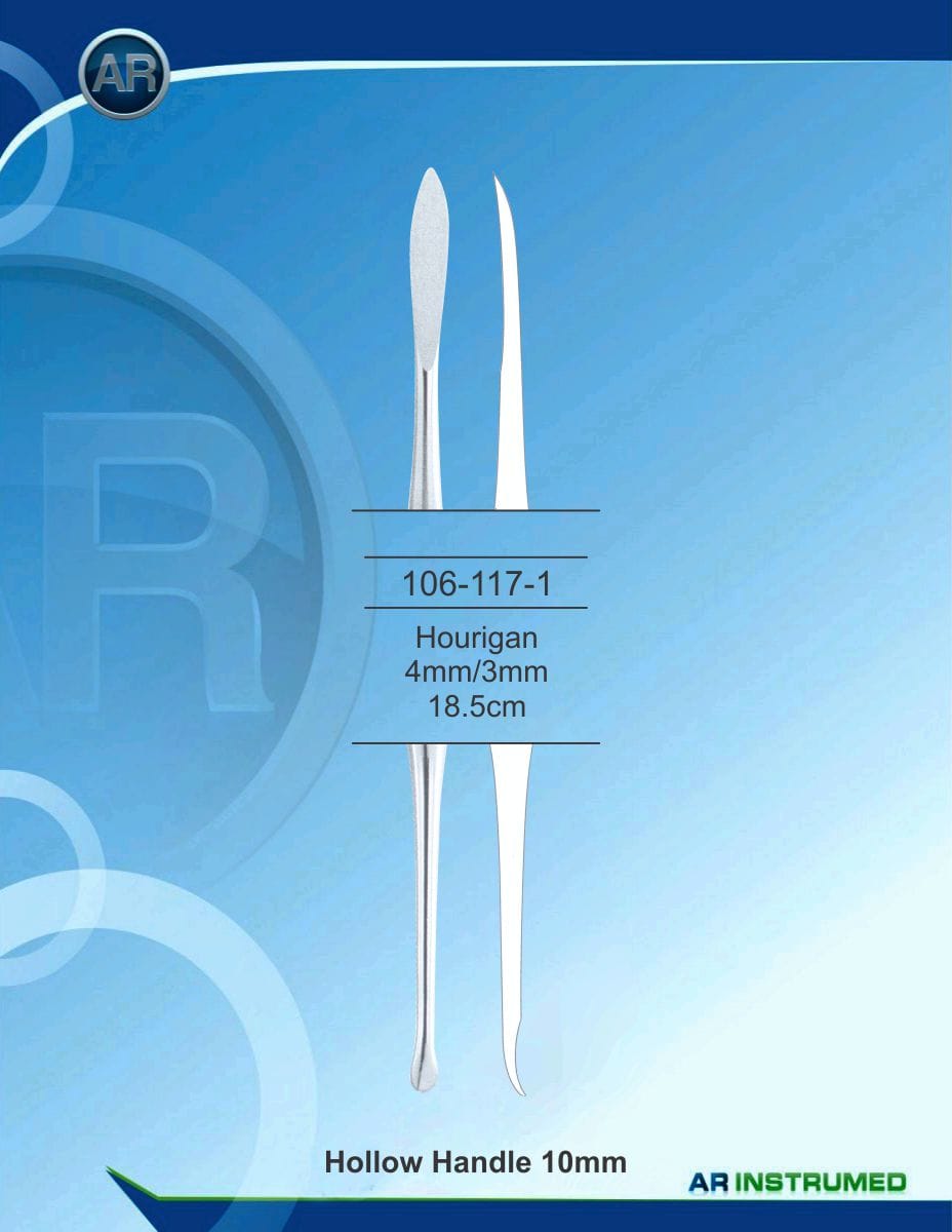 Hourigan 4mm/3mm 18.5cm Hollow Handle 10mm – AR Instrumed, Surgical Instruments