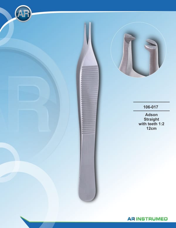 Adson Micro Tweezer 1:2 12cm