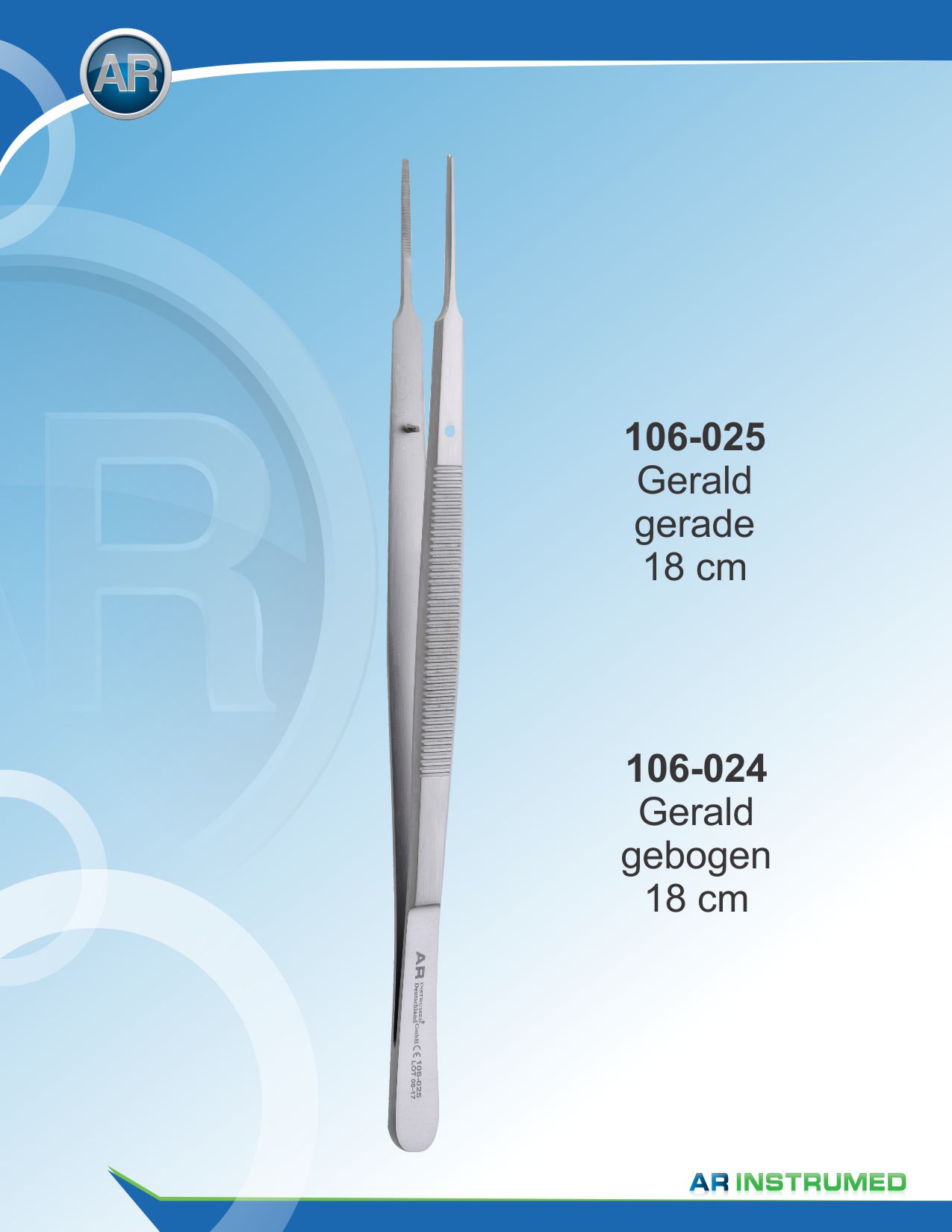 Gerald Forceps Curved 18cm
