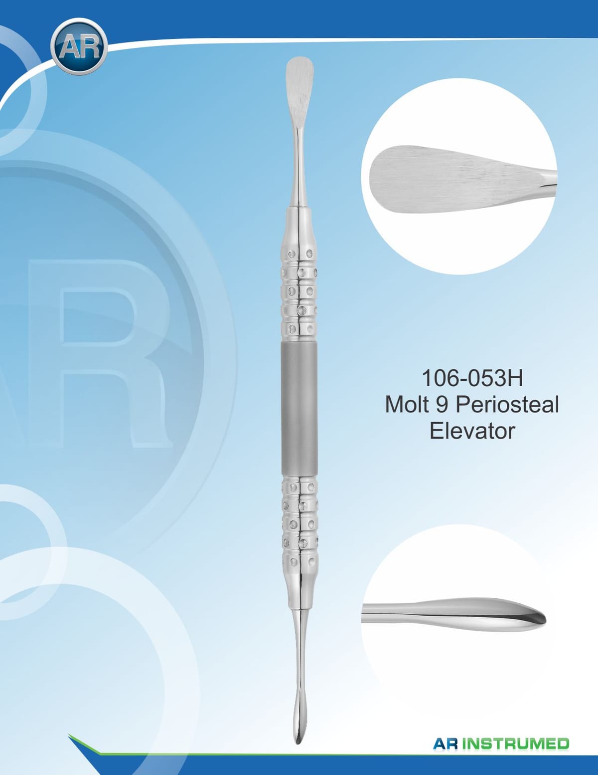 Molt Elevator 7.0mm/4.0mm 18.5cm – AR Instrumed, Root Elevators