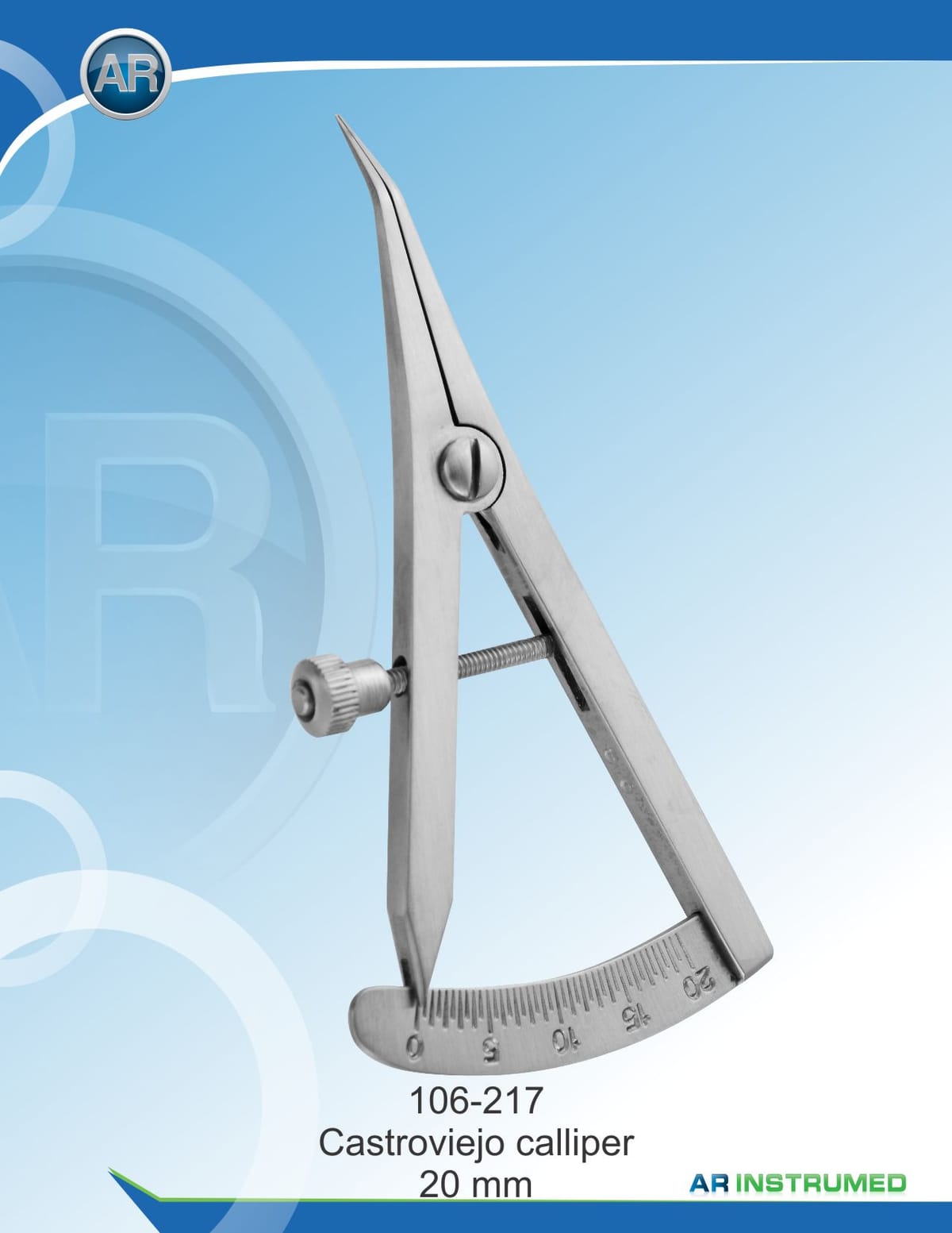 Castroviejo Caliper Straight 0-20mm – AR Instrumed, Explorers
