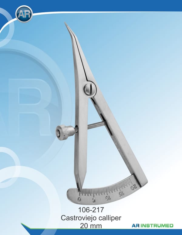 Castroviejo Caliper Straight 0-20mm