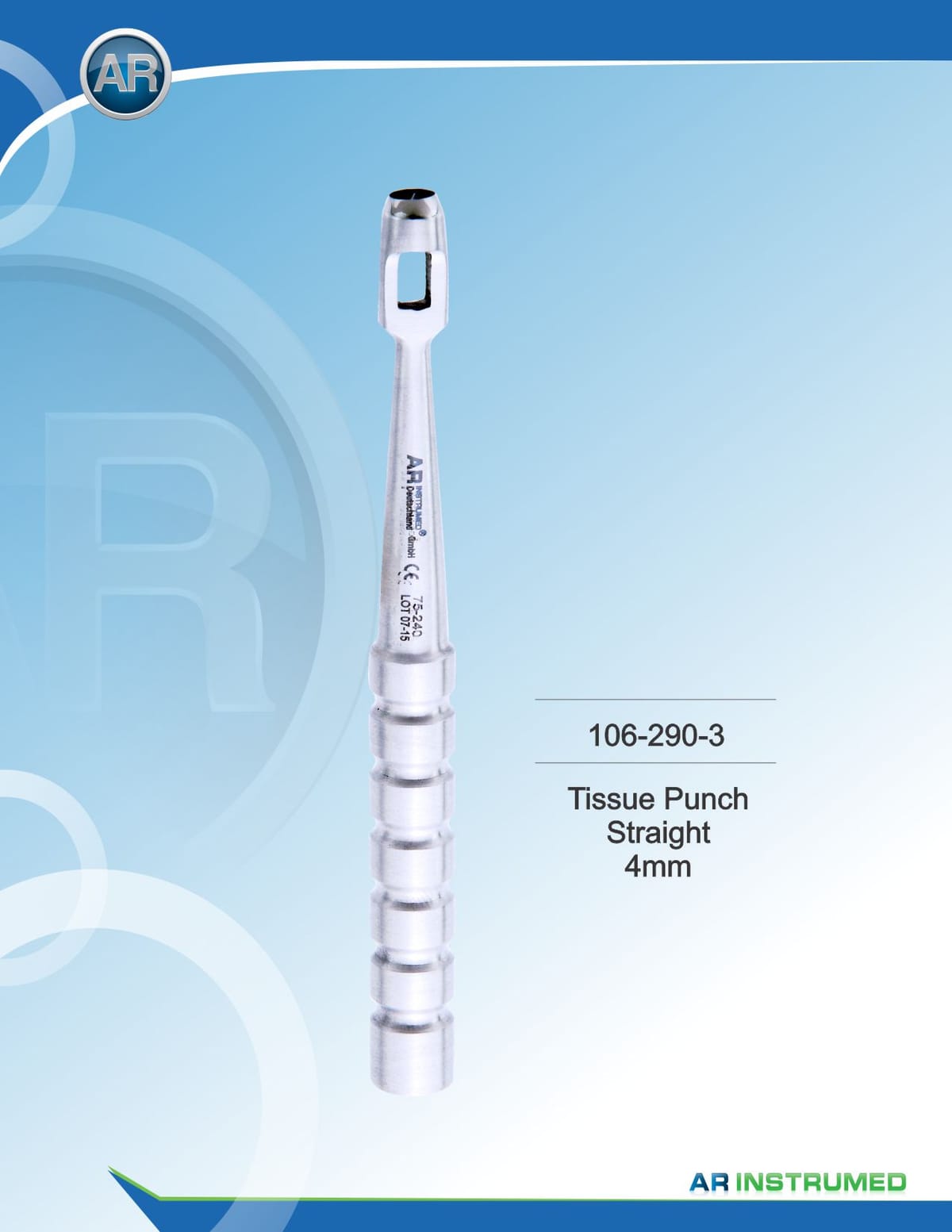 Tissue Punch Straight 4mm – AR Instrumed, System-Independent Instruments and Accessories