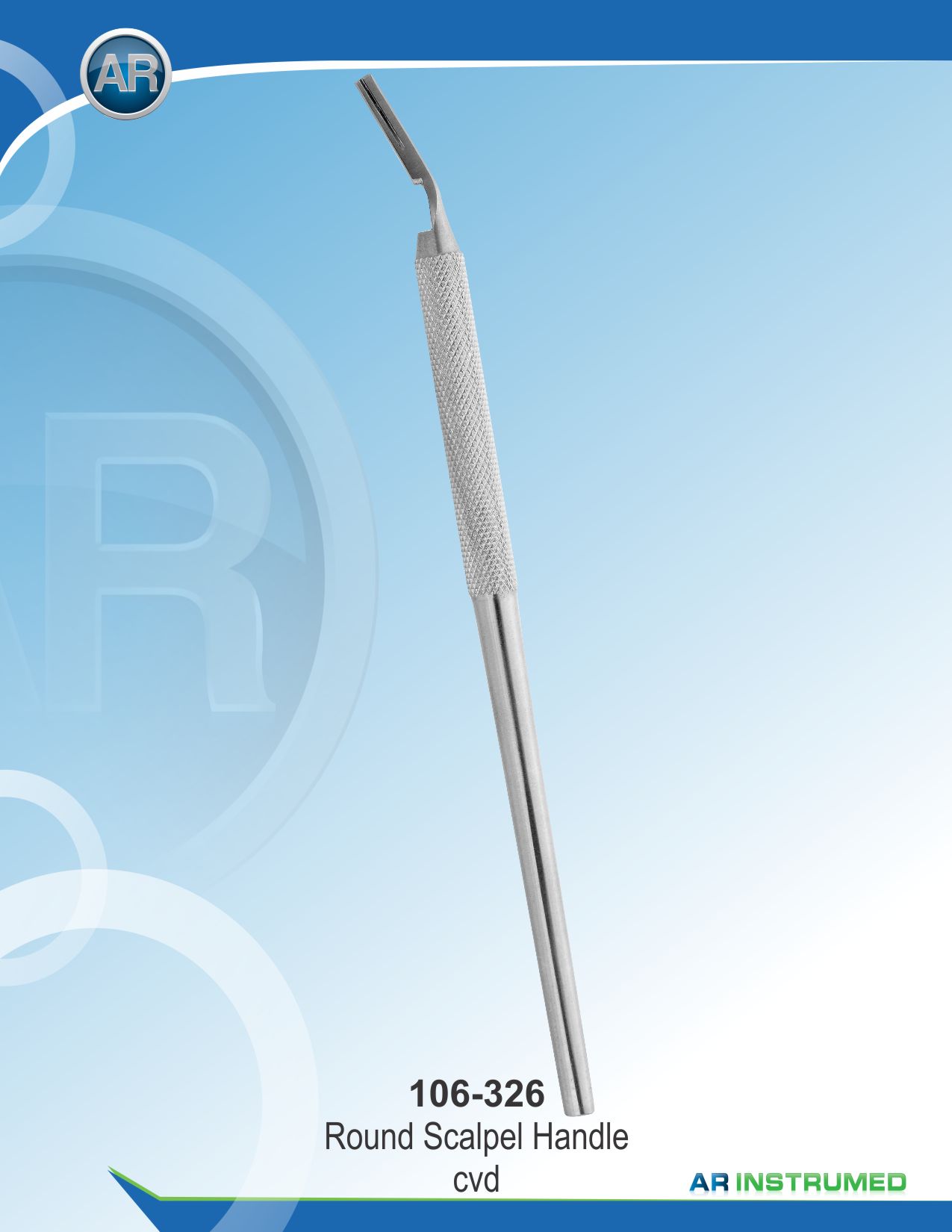 Round Scalpel Handle Curved – AR Instrumed, Scalpels & Blades