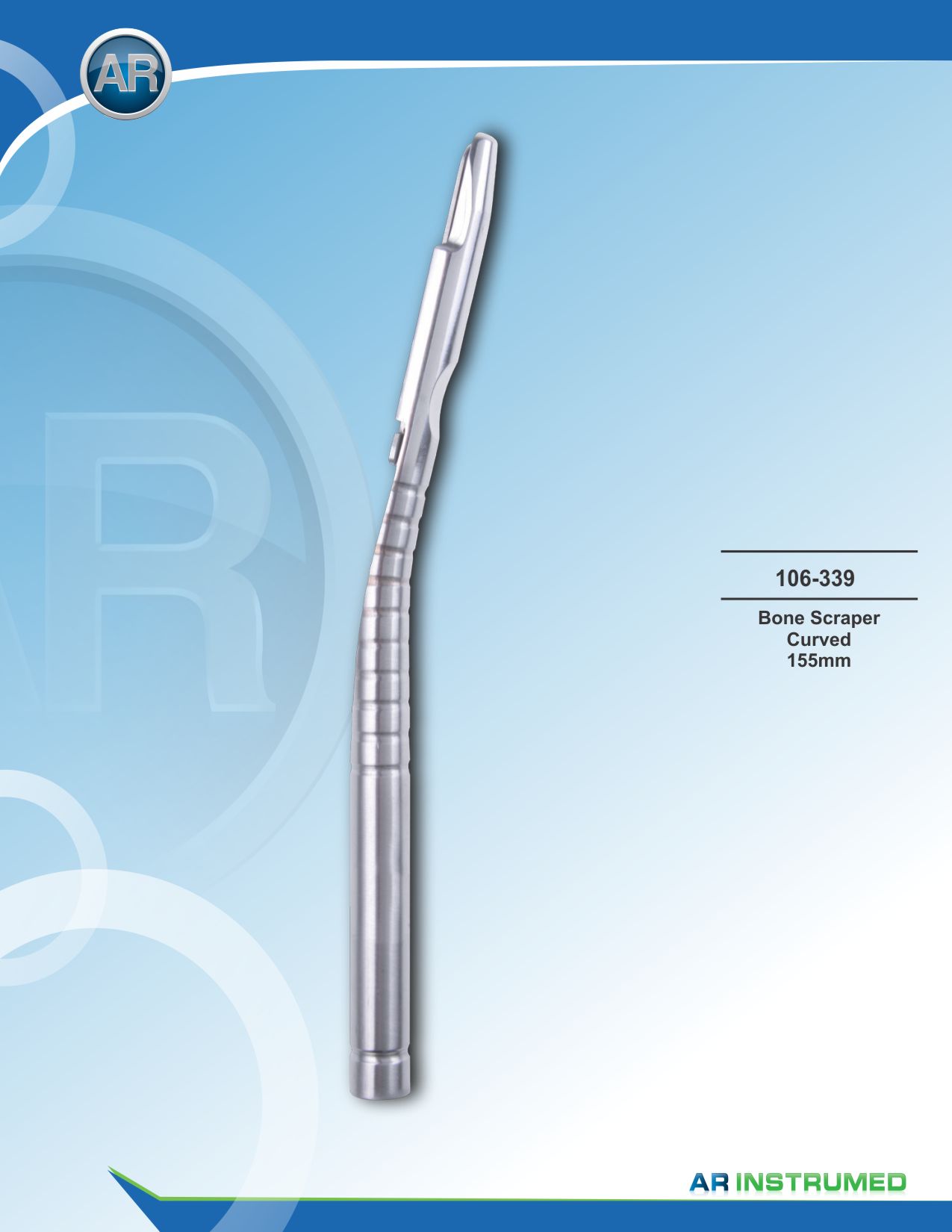 Replacement Blade of Curved Bone Scraper – AR Instrumed, Bone Rongeurs & Chisels