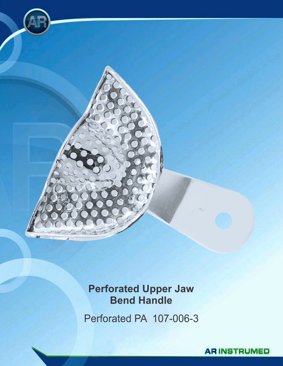 Impression Tray Perforated Upper Jaw Bend Handle PA