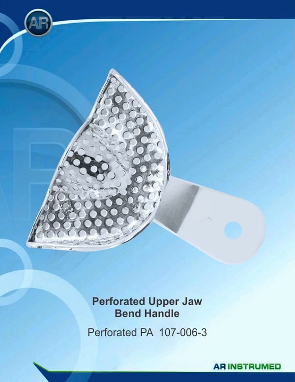 Impression Tray Perforated Upper Jaw Bend Handle PA