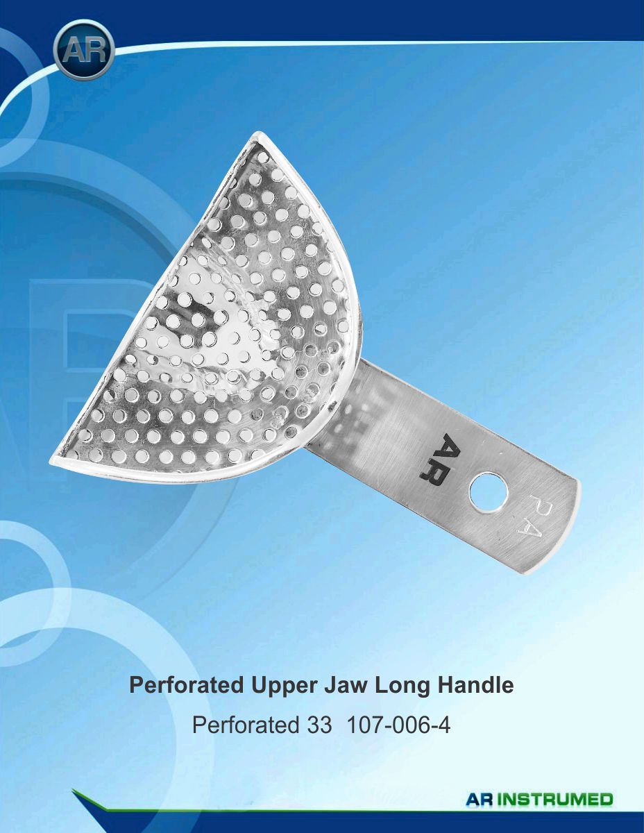 Impression Tray Perforated 33 Upper Jaw Long Handle