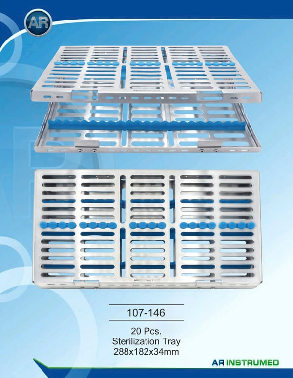 20 Pcs. Sterilization Tray 288x182x34mm