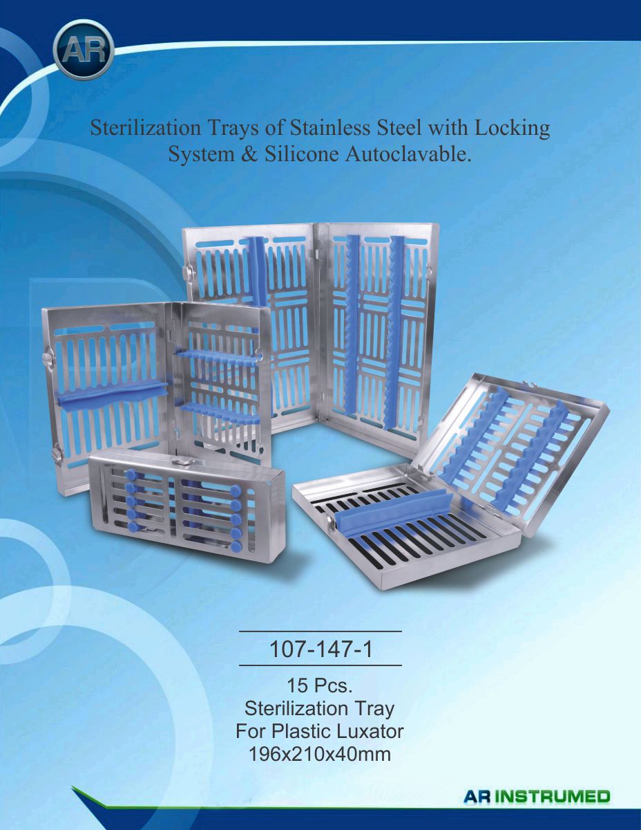 15 pieces. Cassettes Holding Tray For Plastic Luxators 196x210x40mm