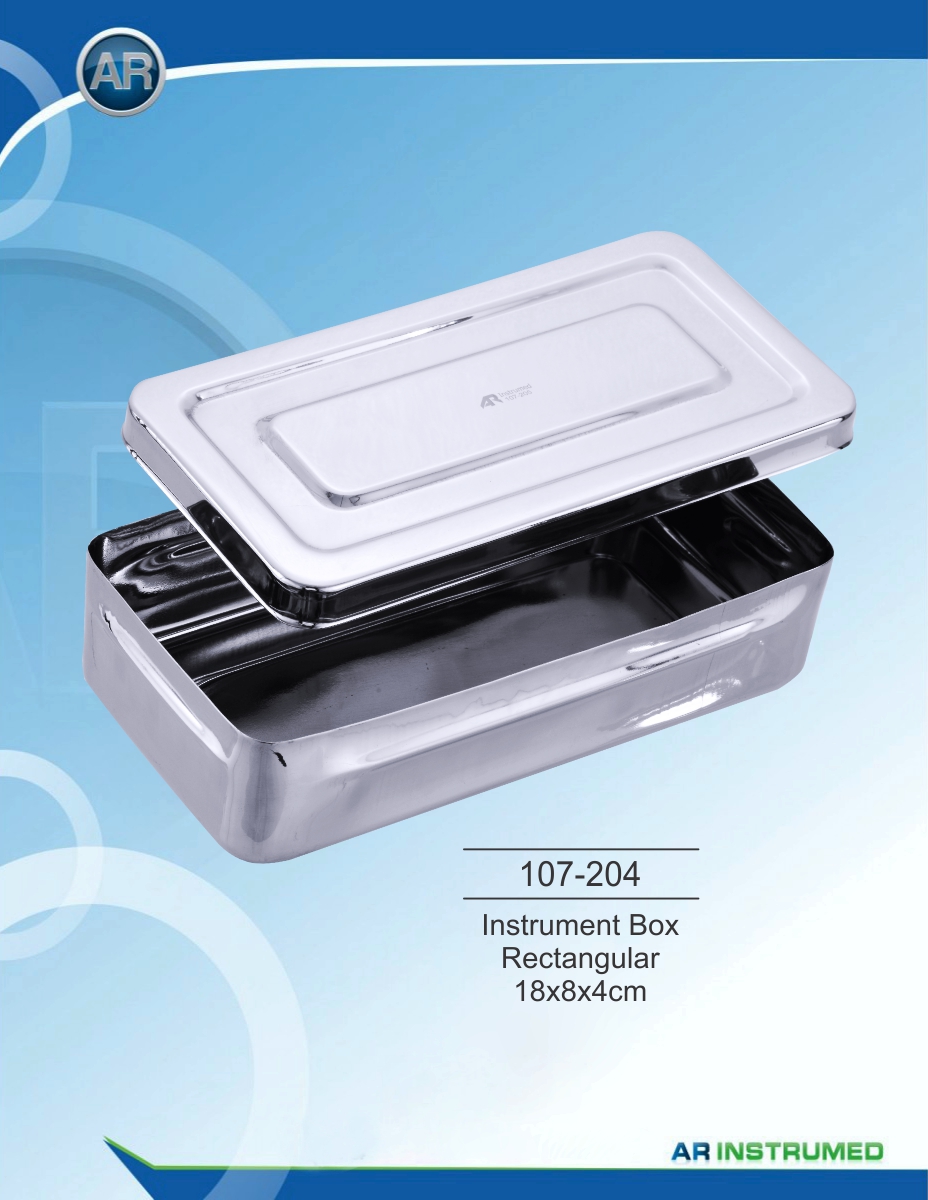 Instrument trays Box Rectangular 18x8x4cm