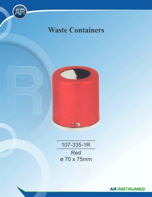 Waste container red ø 70 x 75 mm