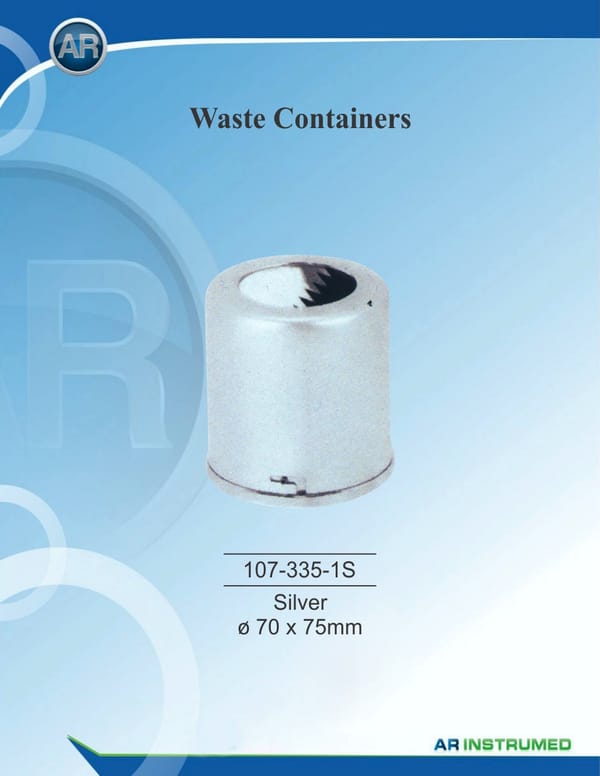 Waste container Silver ø 70 x 75mm