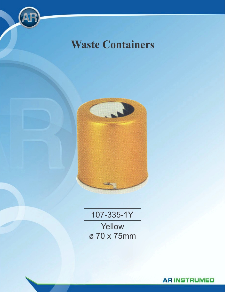 Waste container yellow ø 70 x 75mm