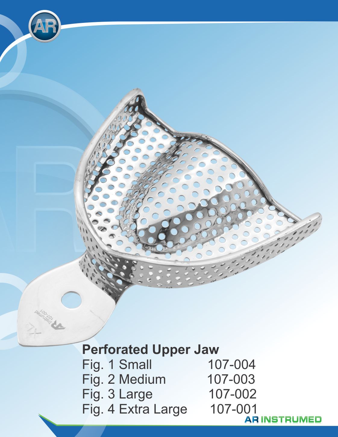 Impression Trays Perforated Upper Jaw Fig.4 Extra Large