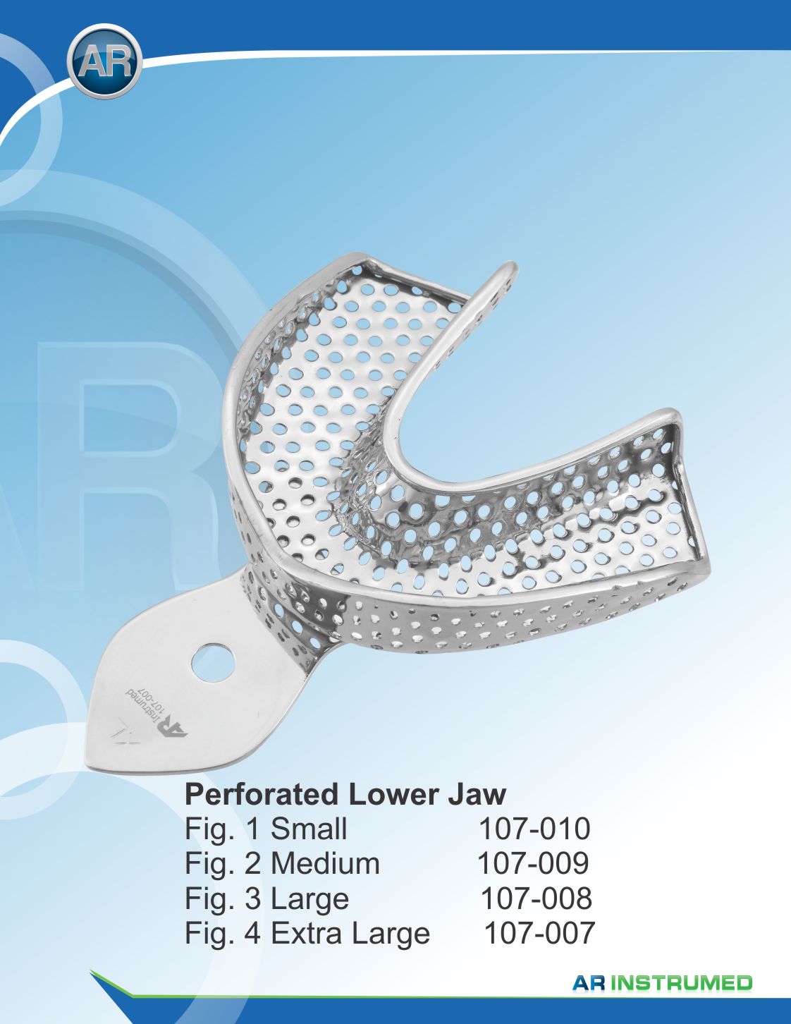 Impression Trays Perforated Lower Jaw Fig.4 Extra Large
