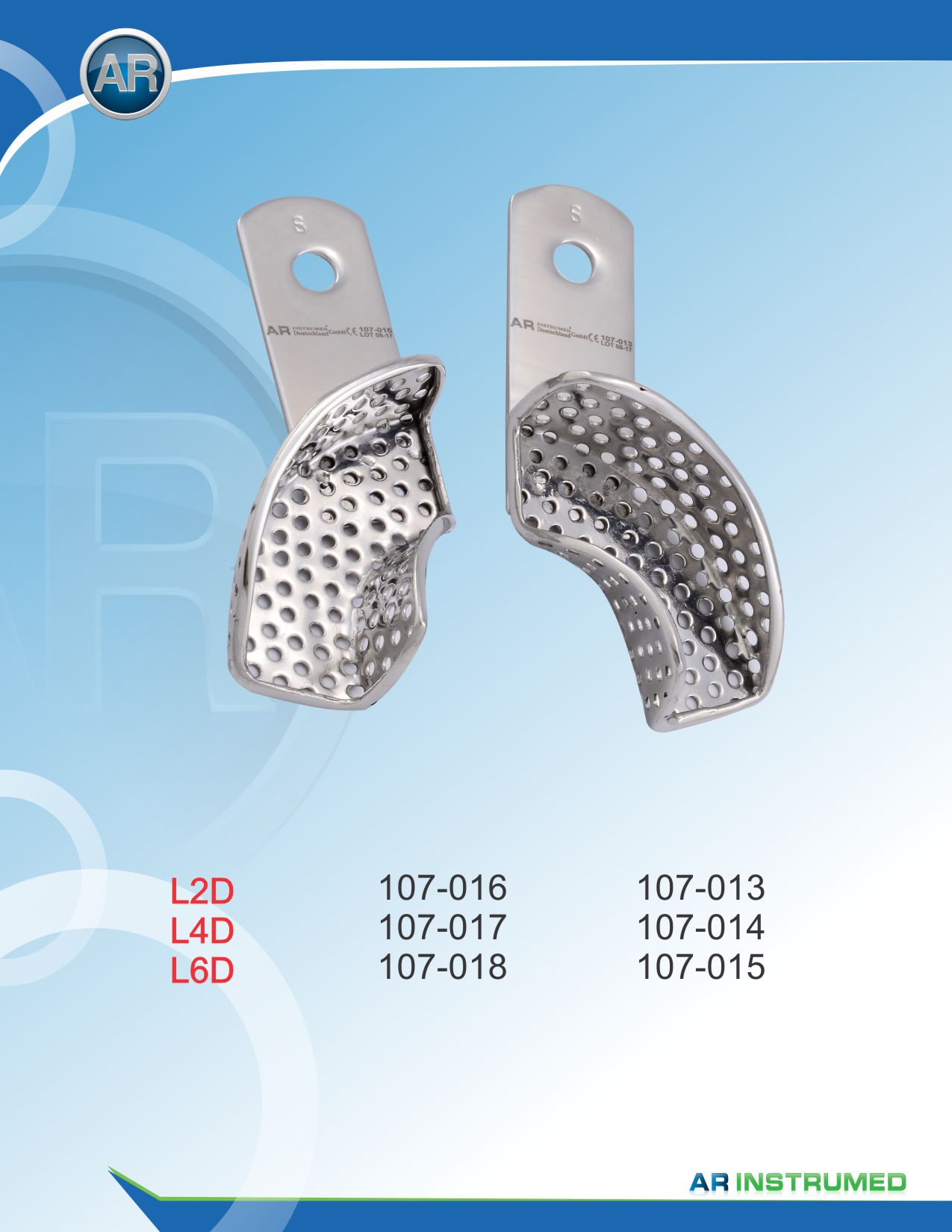 Impression Trays Perforated L2D Small