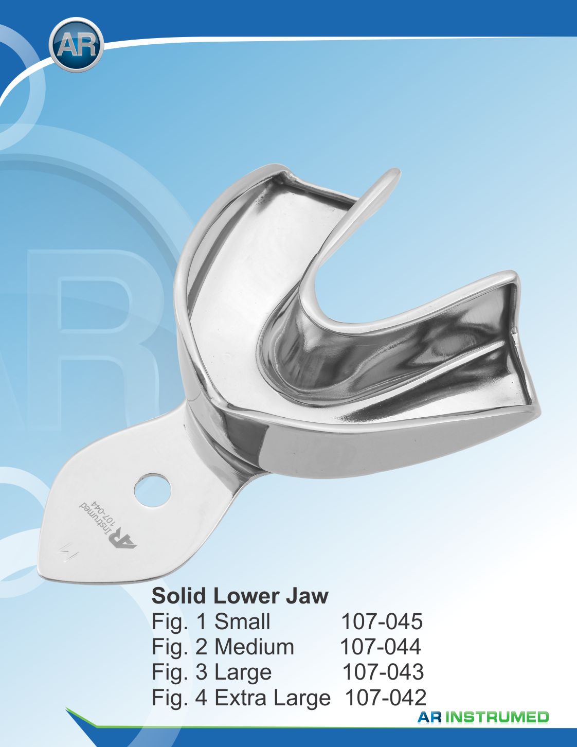 Impression Trays Solid Lower Jaw Fig.2 Medium