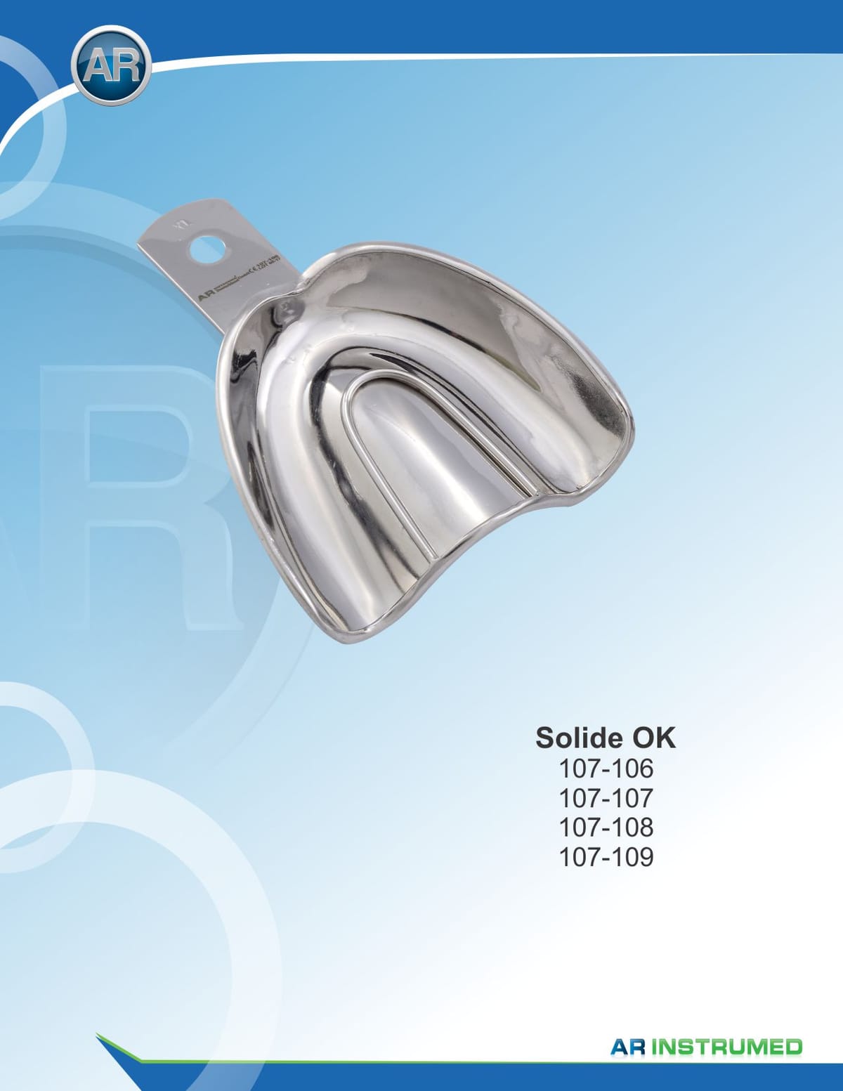 Impression Trays Solid Lower Jaw Fig.3 Large – AR Instrumed, Abdrucklöffel