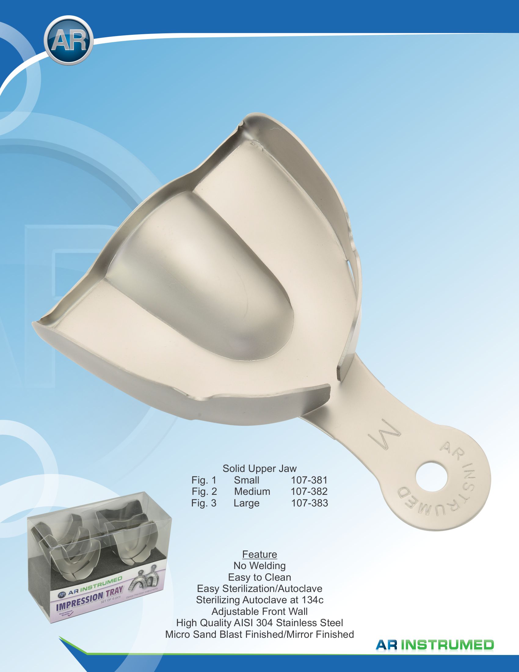 Impression Trays Solid Upper Jaw Fig.1 Small