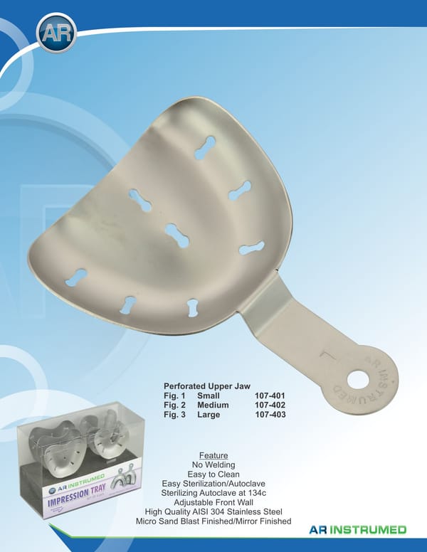 Impression Trays Perforated Upper Jaw Fig.3 Large