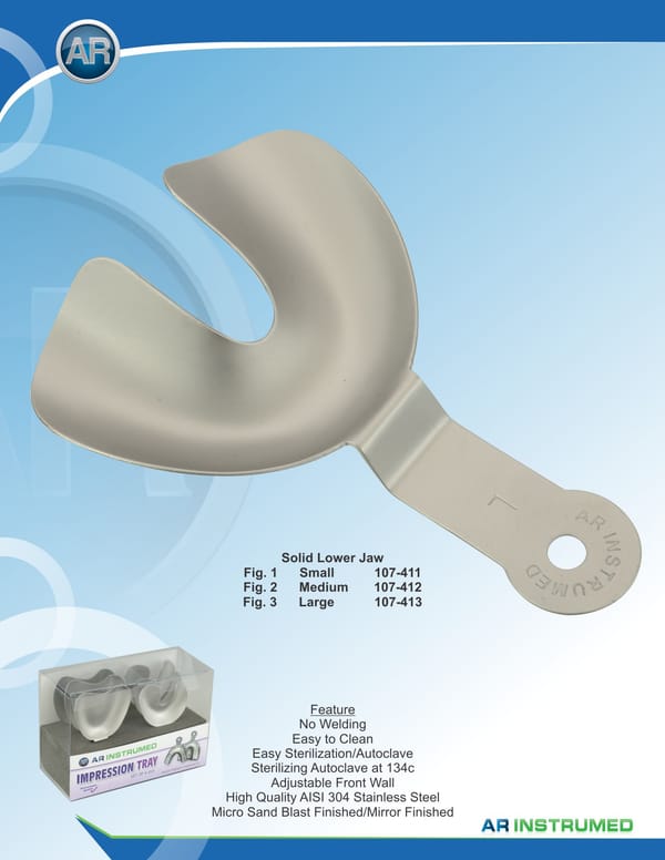 Impression Trays Solid Lower Jaw Fig.1 Small