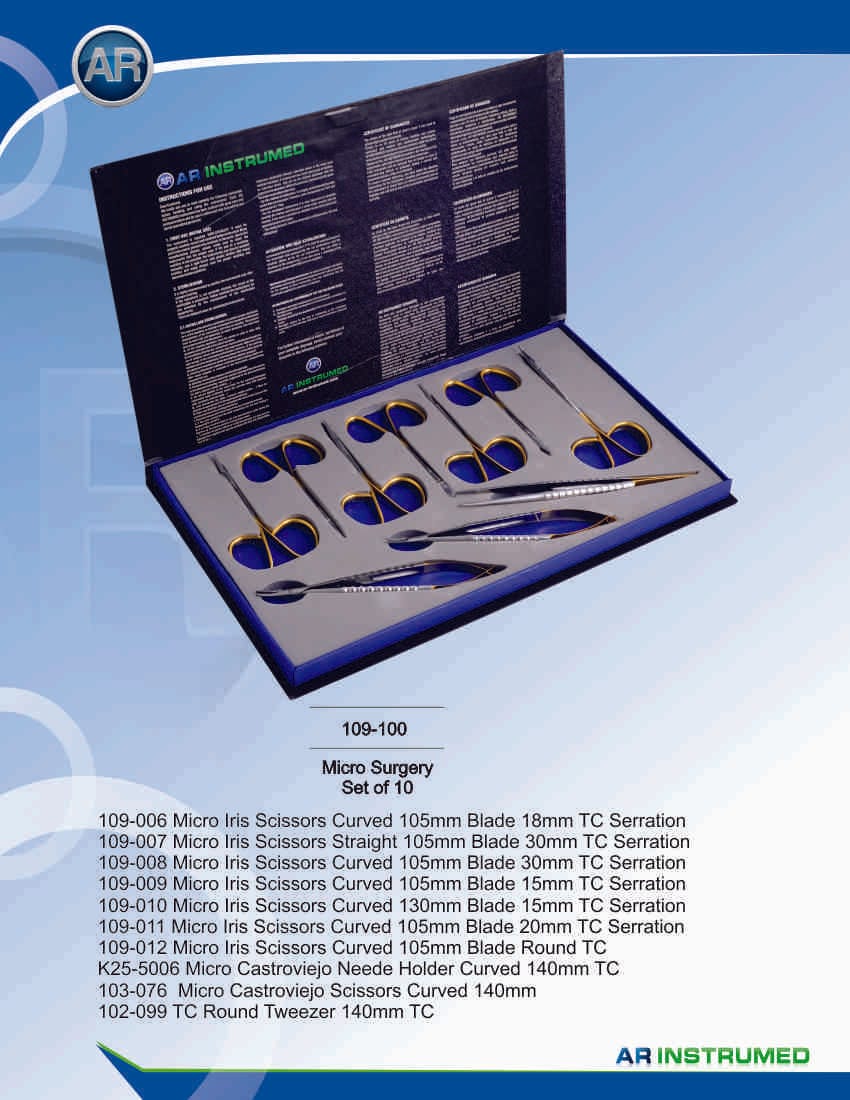 Micro Surgery Set of 10 – AR Instrumed, Surgical Instruments